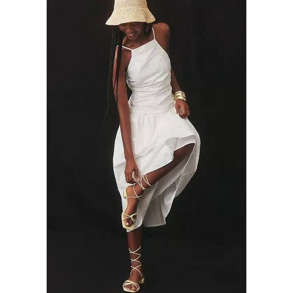 Anthropologie GUILHERMINA Lace-Up Sandals in Light Yellow Size 7 NWB $120 - Picture 1 of 5